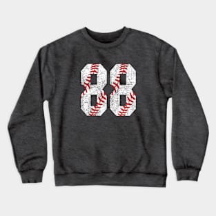 Vintage #88 Baseball Laces Baseball Mom Jersey Love Baseball Crewneck Sweatshirt